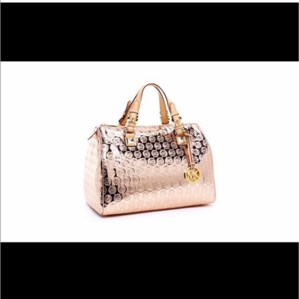HTF rose gold Michael kors large Grayson